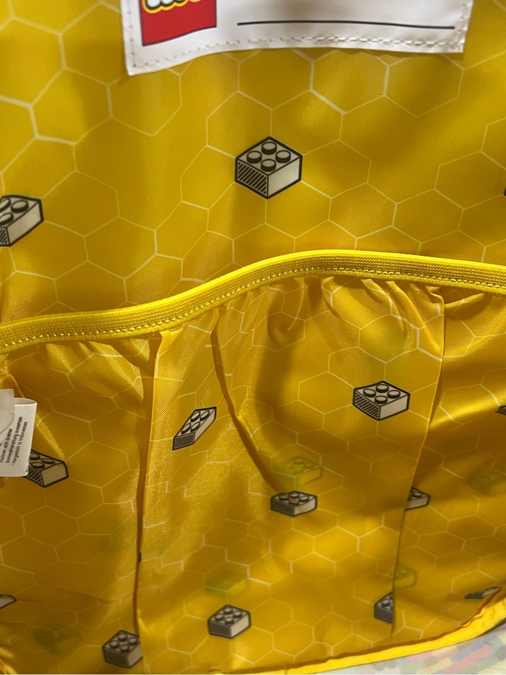 Lego Multicolor Brick-Pattern Backpack with Yellow Trim - Picture 8 of 8